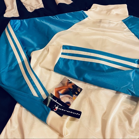BRAND NWT* Champion stretch 3STRIPE track JACKET - Picture 9 of 14